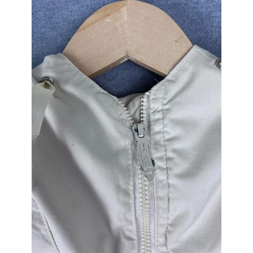 Vintage Woolrich Talon Zip Anorak Windbreaker Jacket White‎ Green Navy Stripe